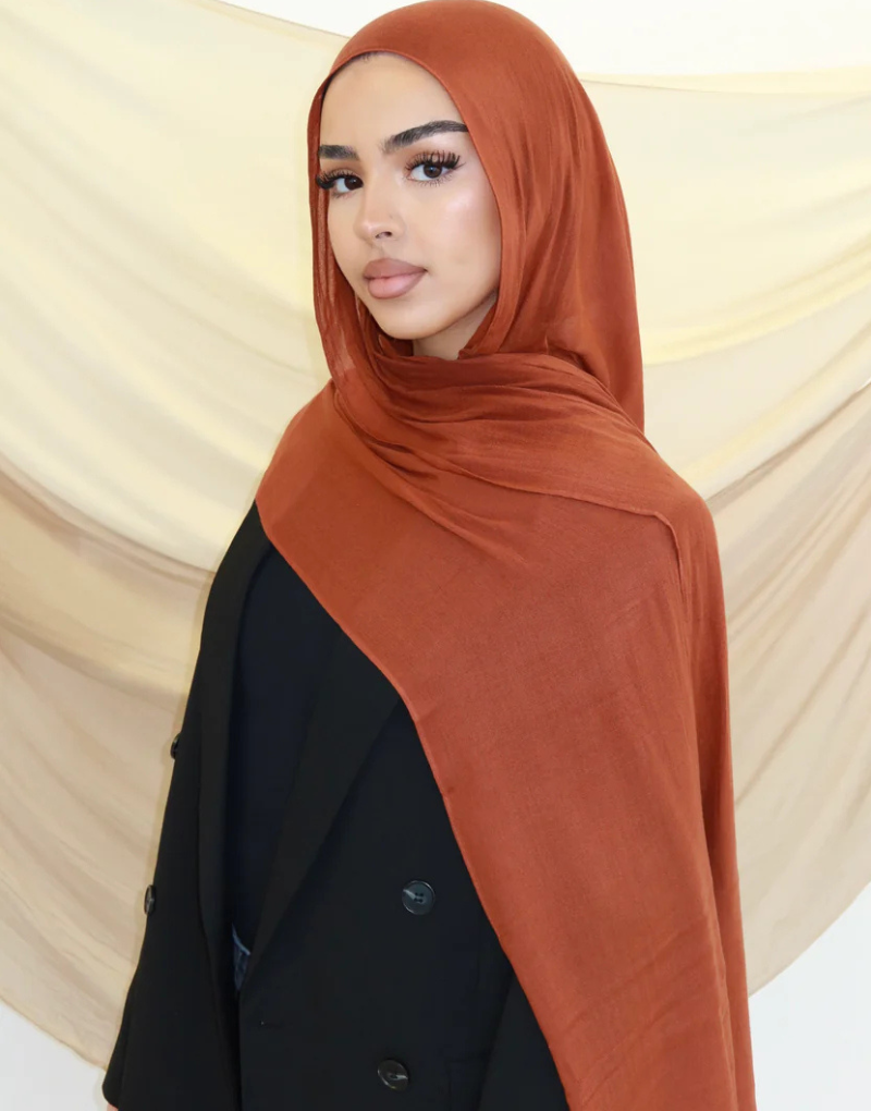 Hijab 5 (1) Burnt Orange - Image 1